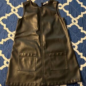 GAP Black Faux Leather Girls Dress